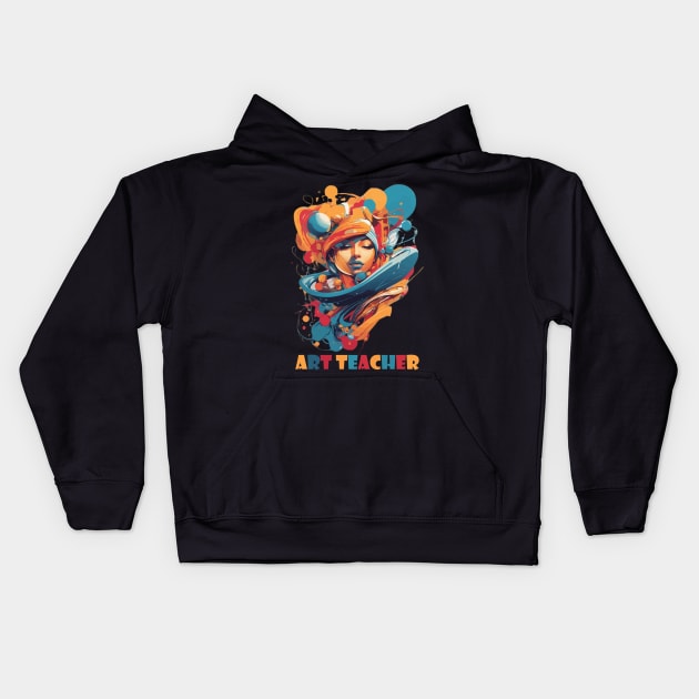 Art Teacher Kids Hoodie by Kaine Ability